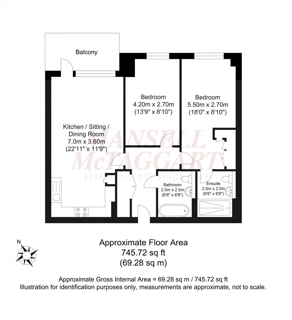 Floorplan for Albion Way, Horsham, RH12