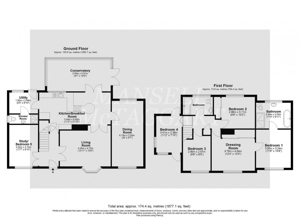 Floorplan for Fairlawn Drive, East Grinstead, RH19