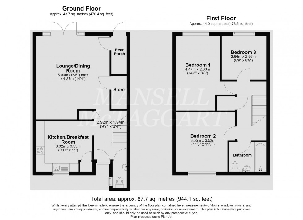 Floorplan for Berstead Walk, Crawley, RH11