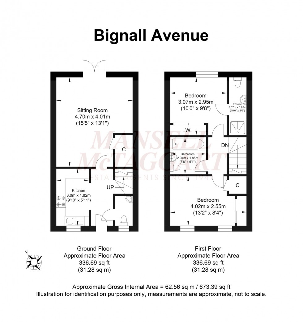 Floorplan for Bignall Avenue, Horley, RH6
