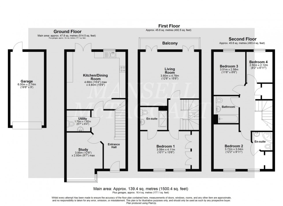 Floorplan for Stone Court, Crawley, RH10