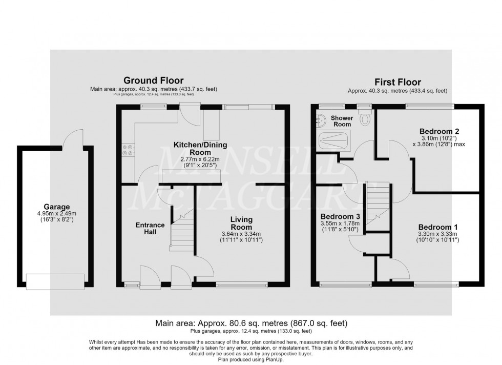 Floorplan for Ashdown Drive, Crawley, RH10