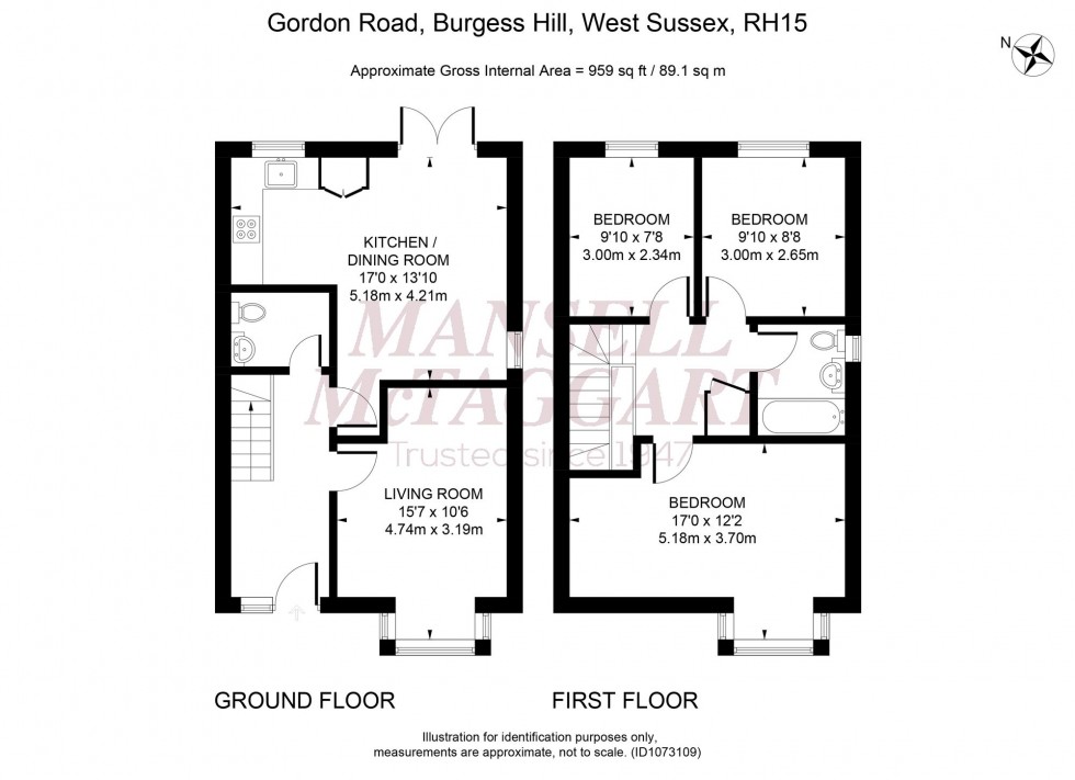 Floorplan for Gordon Road, Burgess Hill, RH15