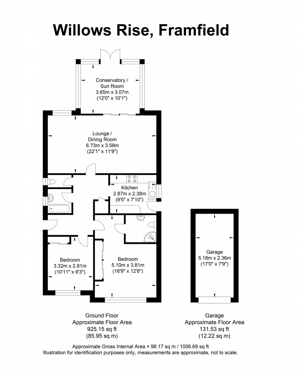 Floorplan for Willows Rise, Framfield, TN22