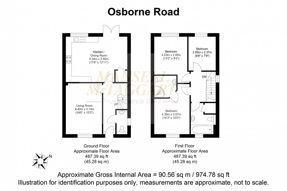 Floorplan for Osborne Road, Crowborough, TN6