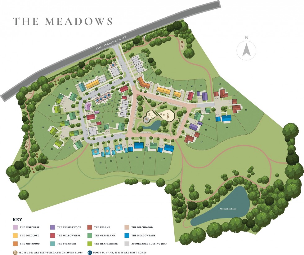 Floorplan for The Meadows, Framfield Road, TN22