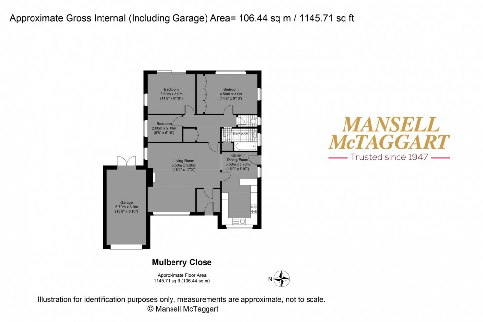 Floorplan for Mulberry Close, Shoreham-By-Sea, BN43