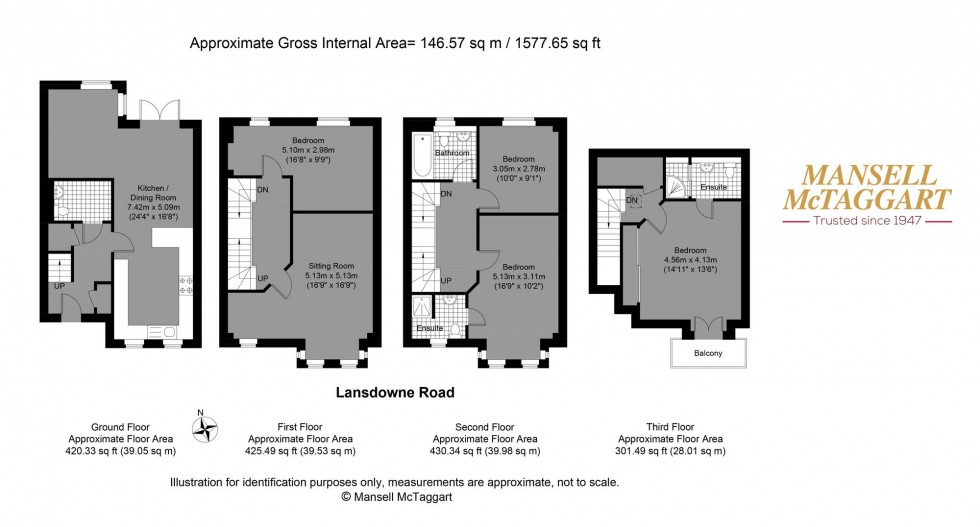 Floorplan for Lansdowne Road, Hove, BN3