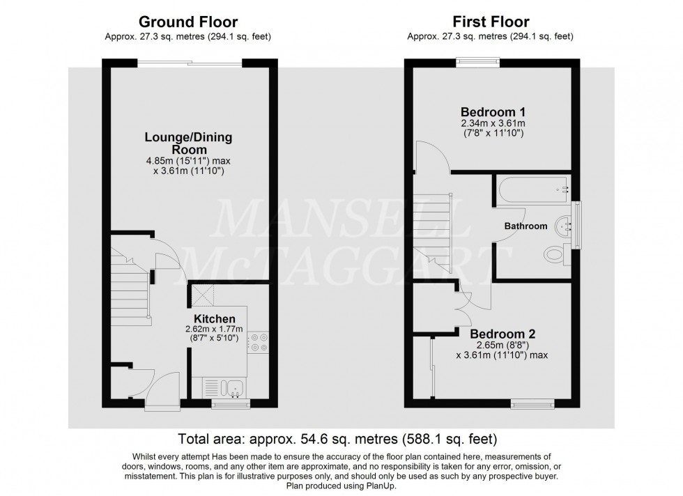 Floorplan for Estcots Drive, East Grinstead, RH19