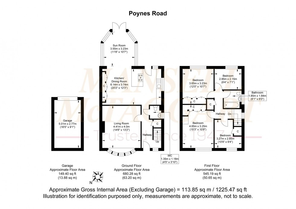 Floorplan for Poynes Road, Horley, RH6