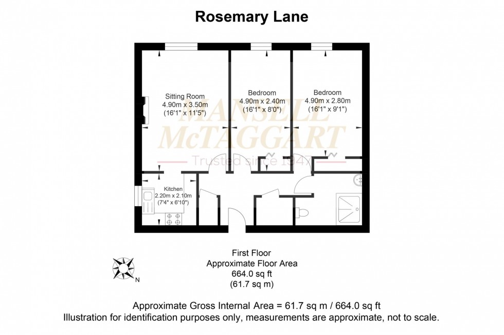 Floorplan for Rosemary Lane, Roslan Court Rosemary Lane, RH6