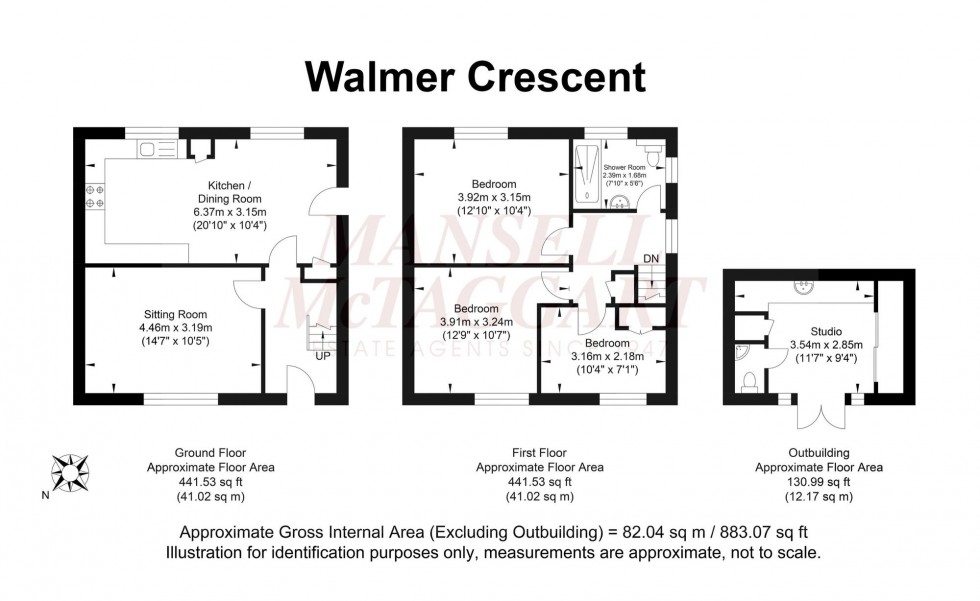 Floorplan for Walmer Crescent, Brighton, BN2