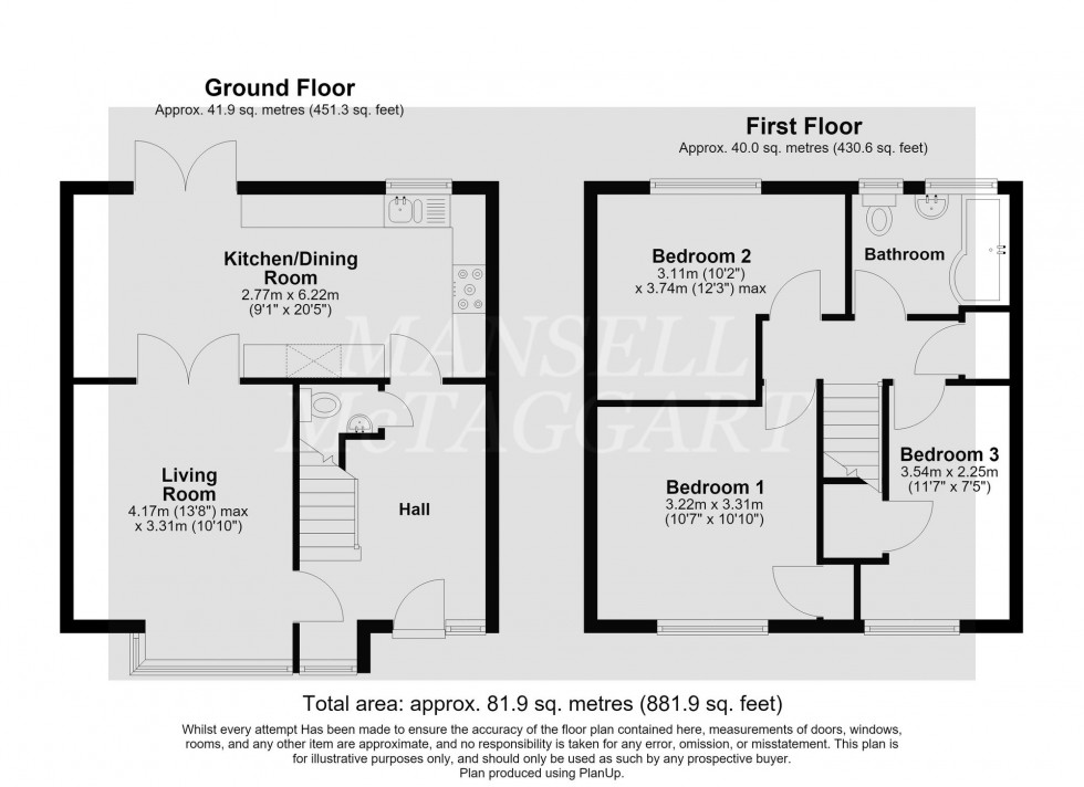 Floorplan for Durham Close, Crawley, RH10