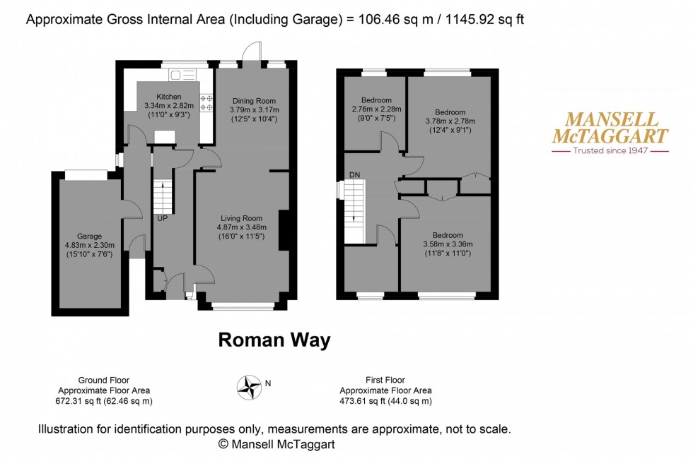 Floorplan for Roman Way, Southwick, BN42