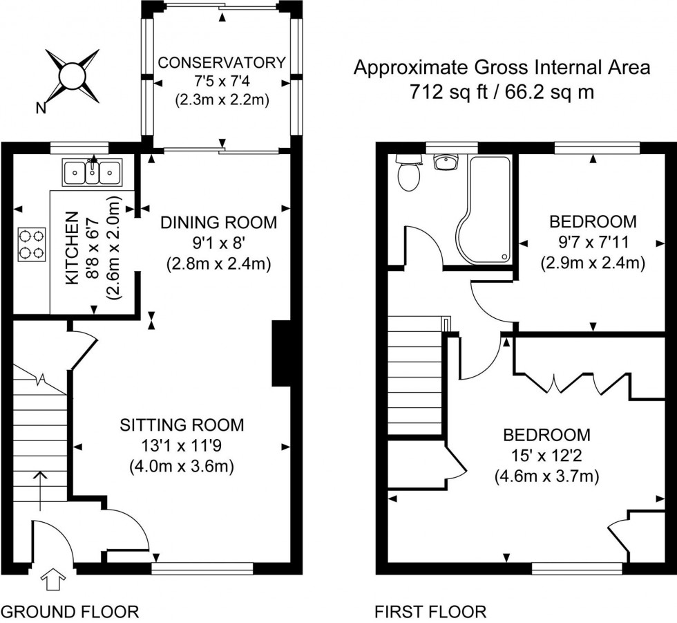 Floorplan for Swainsthorpe Close, Haywards Heath, RH16