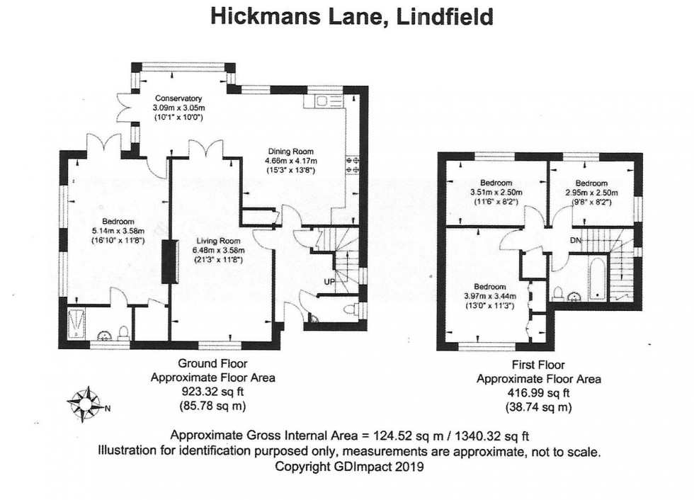 Floorplan for Hickmans Lane, Lindfield, RH16