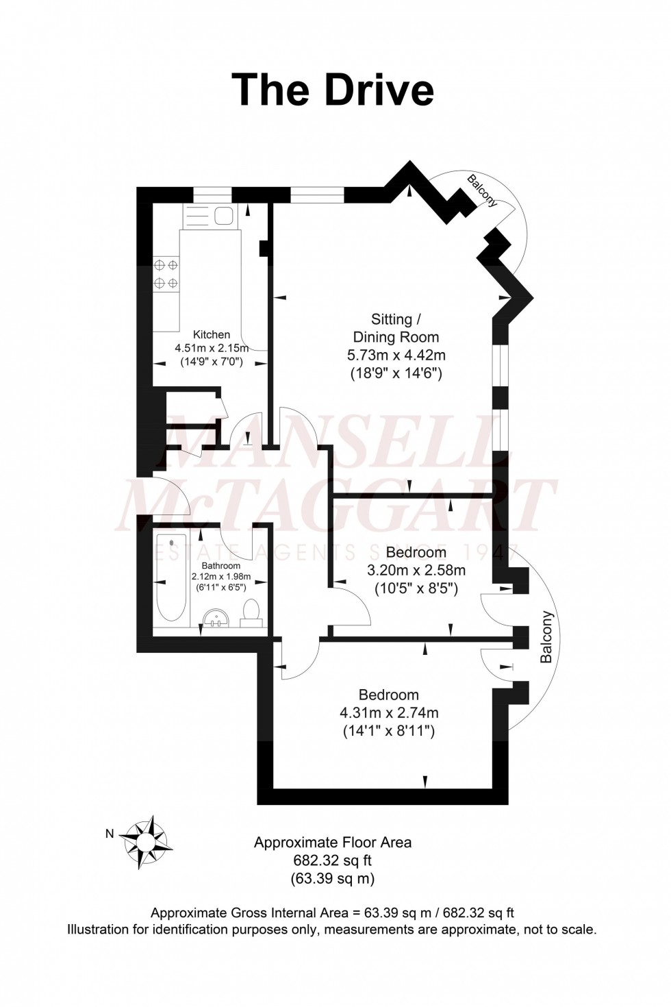 Floorplan for The Drive, Hove, BN3