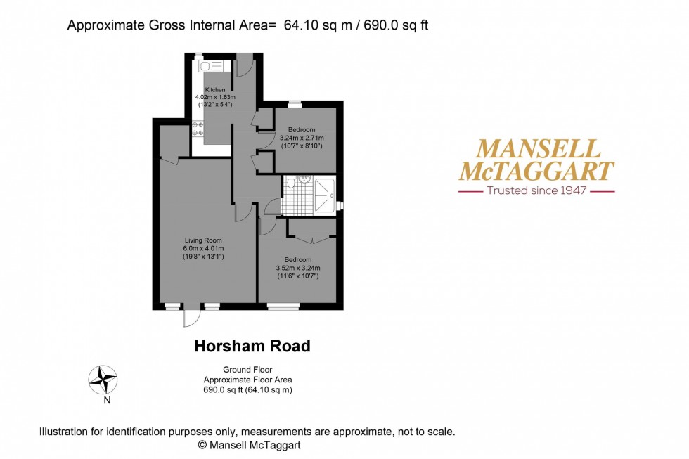 Floorplan for Horsham Road, Steyning, BN44