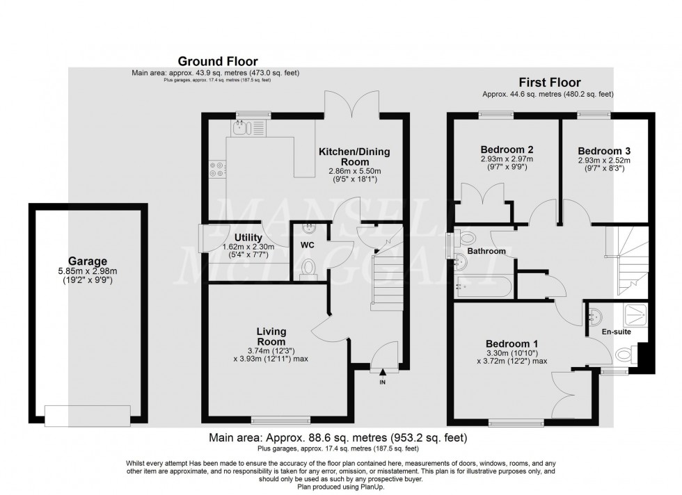 Floorplan for Cornwell Avenue, Crawley, RH10