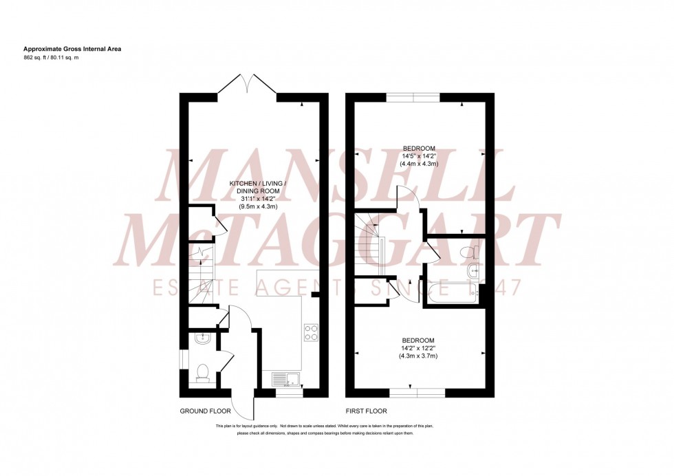 Floorplan for Buckthorn Place, Burgess Hill, RH15