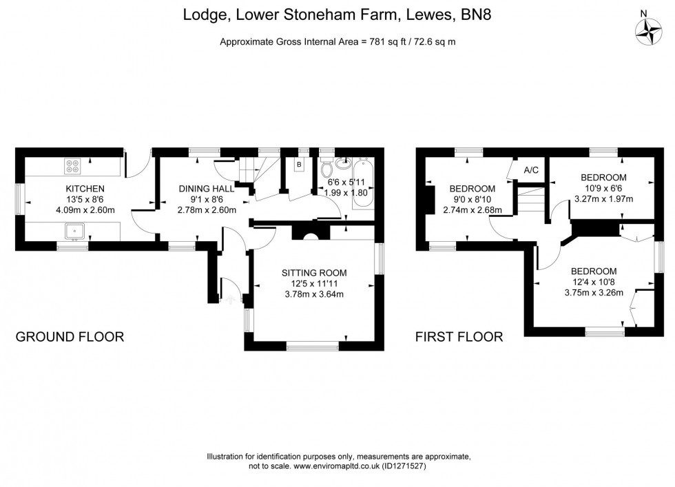 Floorplan for Lower Stoneham Farm, Stoneham, BN8