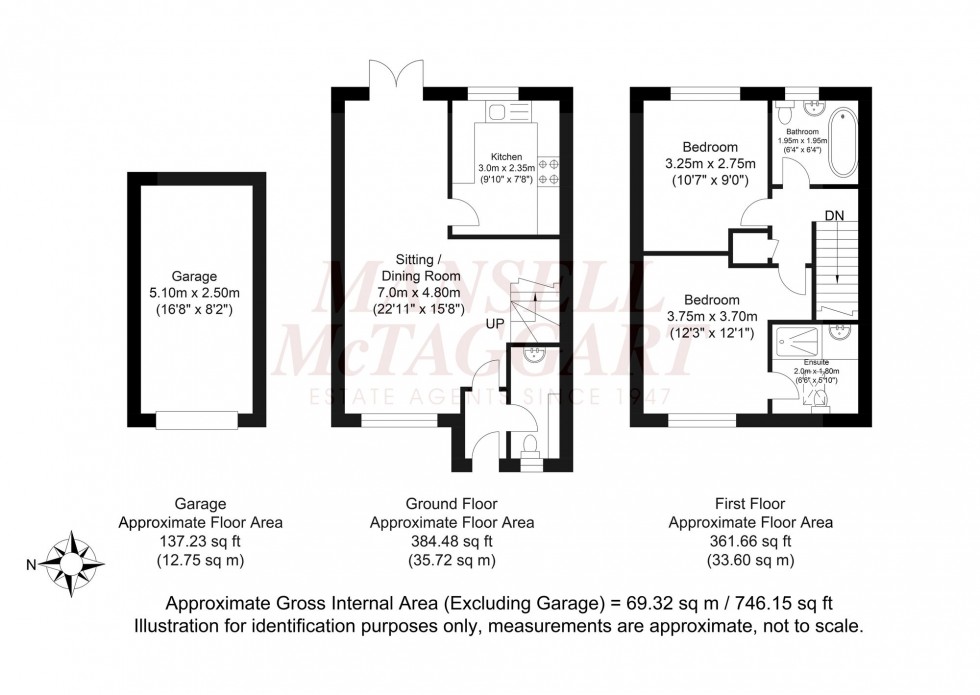 Floorplan for Byron Close, Horsham, RH12