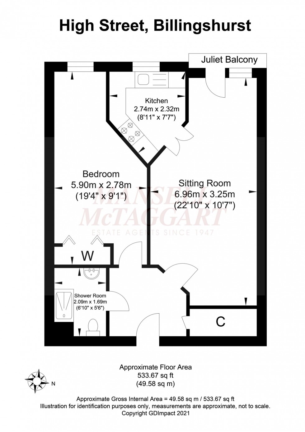 Floorplan for High Street, Jubilee Court High Street, RH14