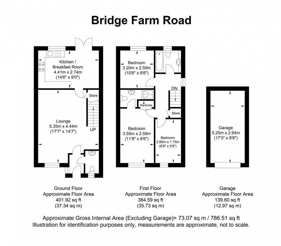 Floorplan for Bridge Farm Road, Uckfield, TN22