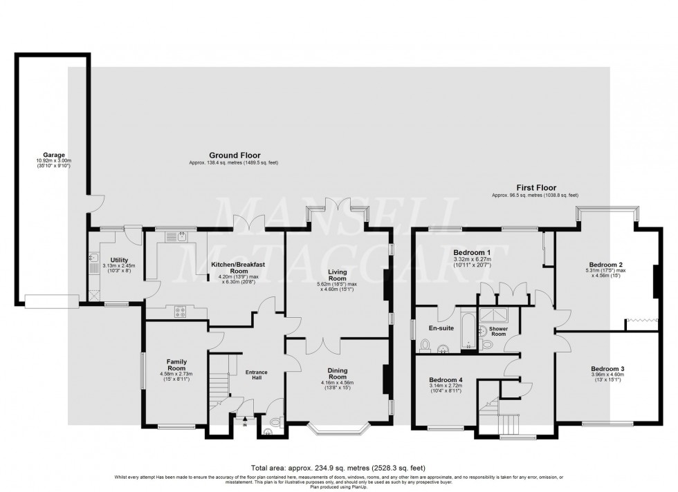 Floorplan for Holtye Road, East Grinstead, RH19