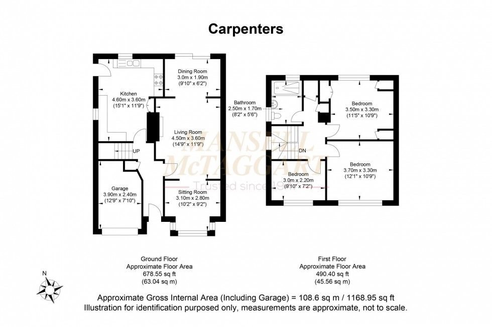 Floorplan for Carpenters, Billingshurst, RH14