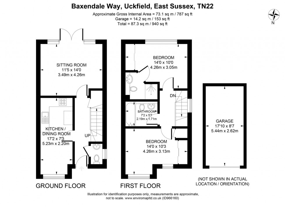 Floorplan for Baxendale Way, Uckfield, TN22