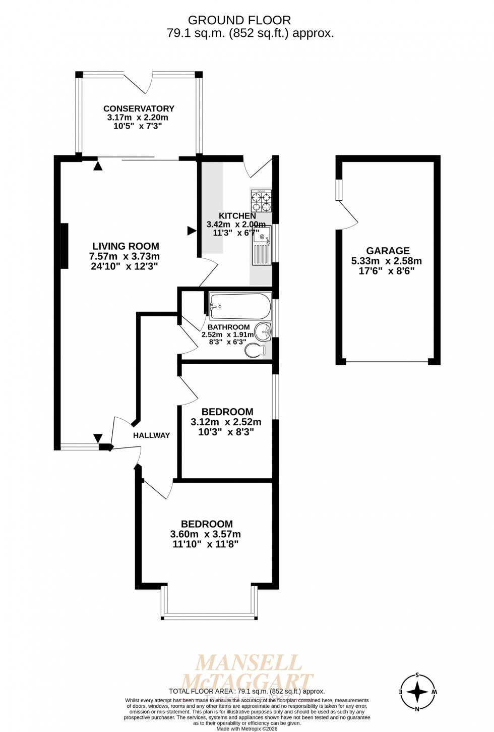 Floorplan for Smallmead, Horley, RH6