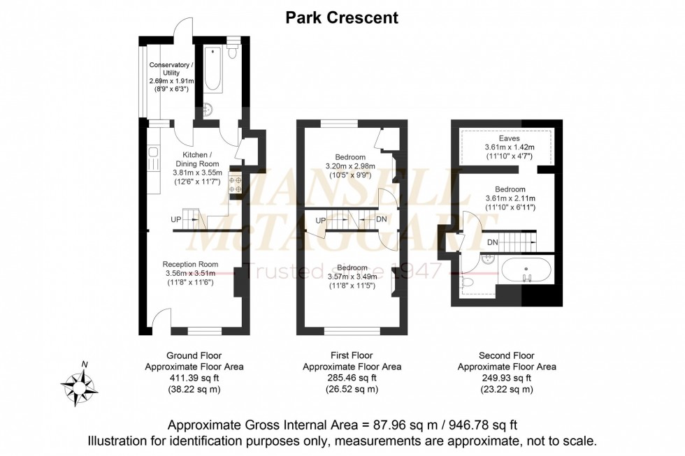Floorplan for Park Crescent, Crowborough, TN6