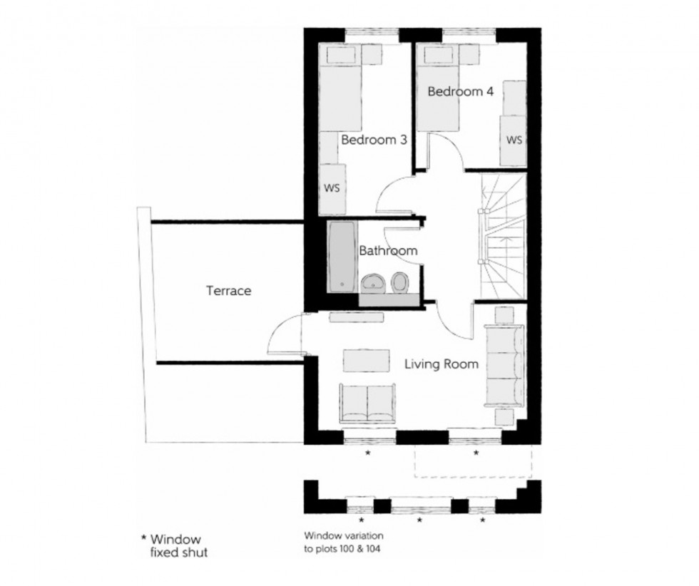 Floorplan for Steers Lane, Forge Wood, RH10
