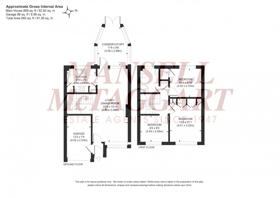 Floorplan for Dyall Close, Burgess Hill, RH15