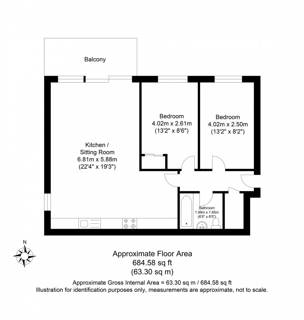 Floorplan for The Nurseries, Clayhill Court, BN7