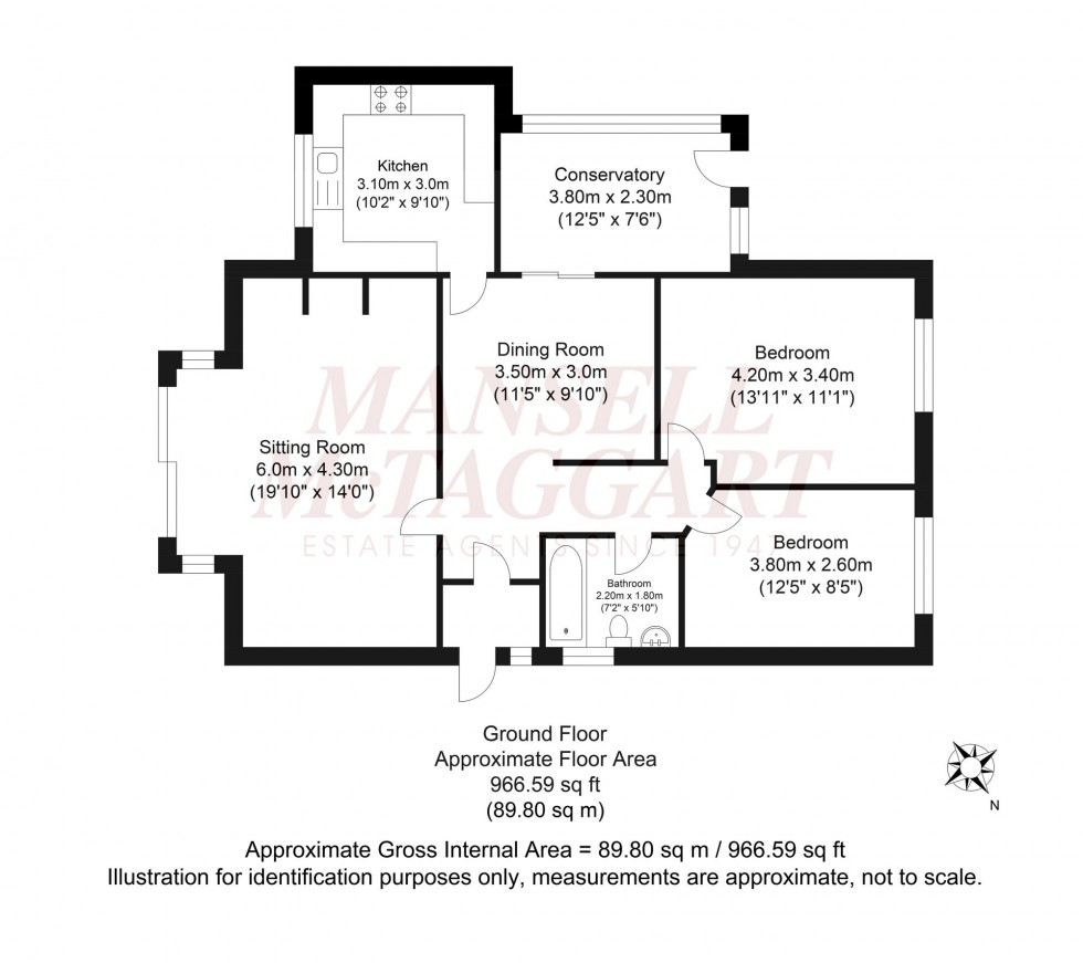 Floorplan for The Crescent, Horsham, RH12