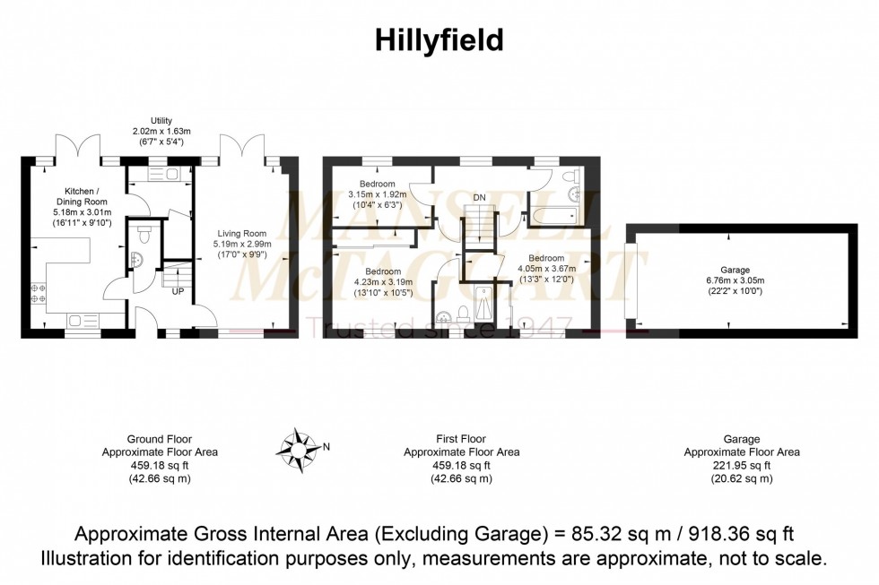 Floorplan for Hillyfield, Billingshurst, RH14