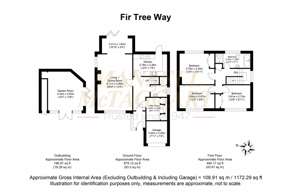 Floorplan for Fir Tree Way, Hassocks, BN6