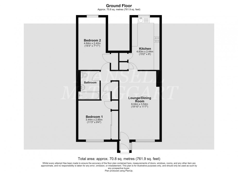 Floorplan for Bristol Close, Crawley, RH10