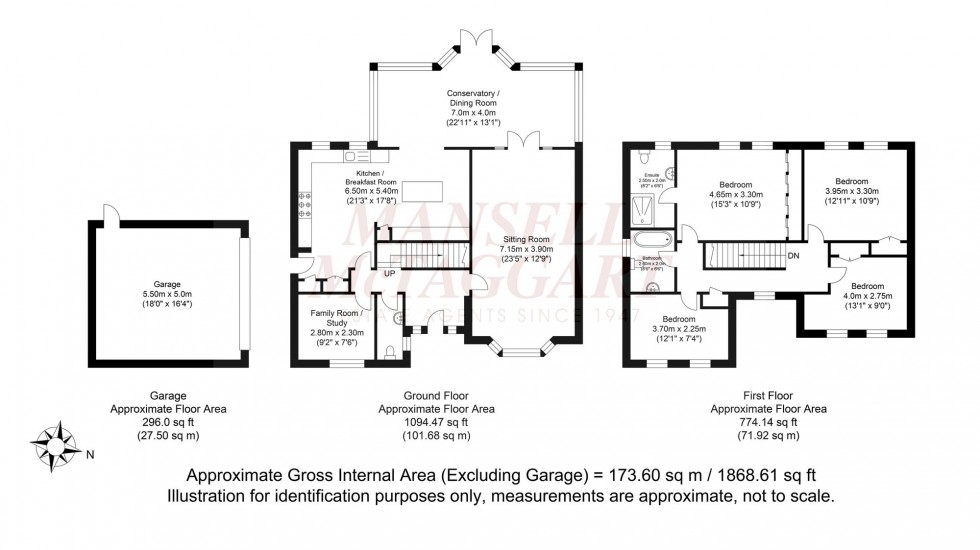 Floorplan for Pondtail Drive, Horsham, RH12