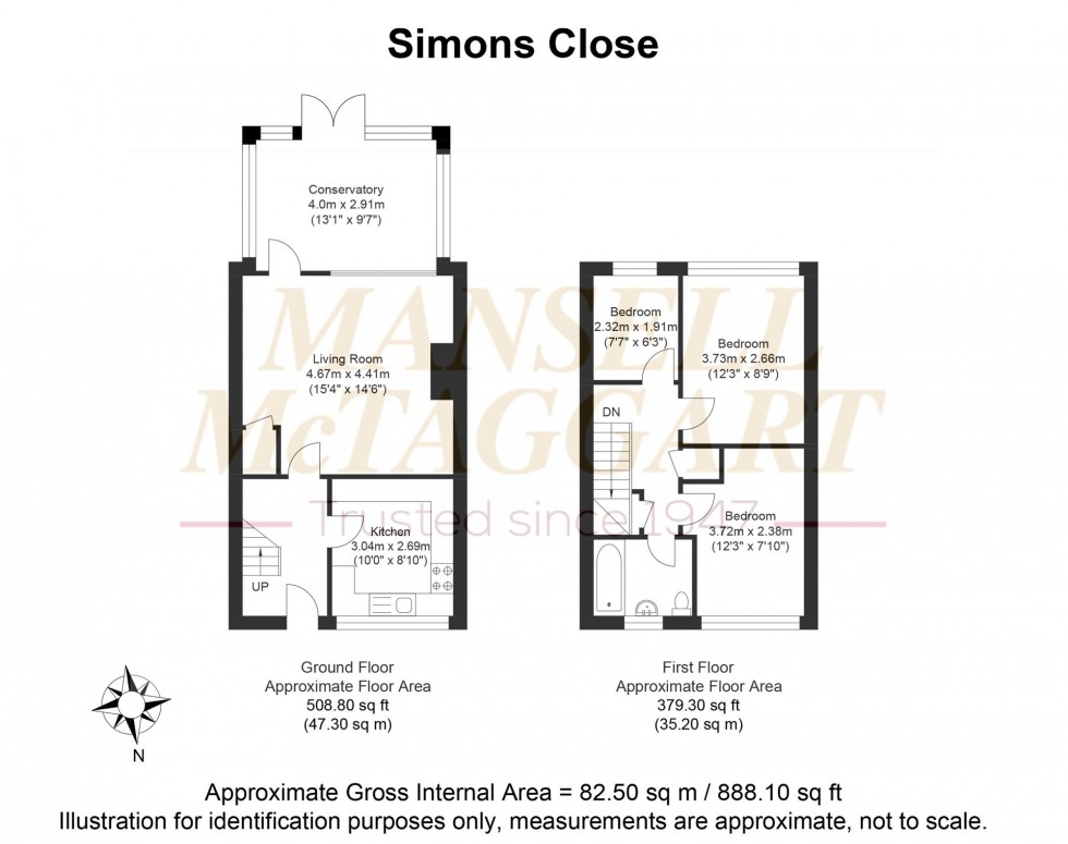 Floorplan for Simons Close, Crowborough, TN6