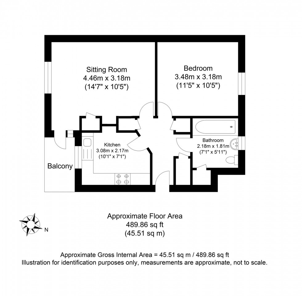 Floorplan for Old Malling Way, Lewes, BN7