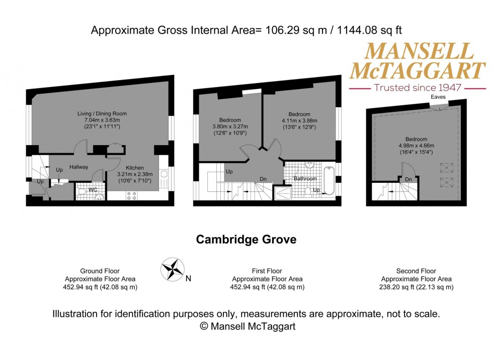 Floorplan for Cambridge Grove, Hove, BN3