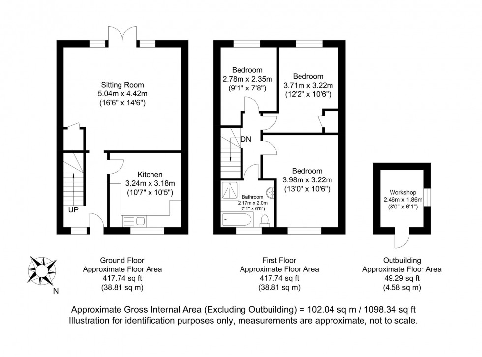Floorplan for Crisp Road, Lewes, BN7