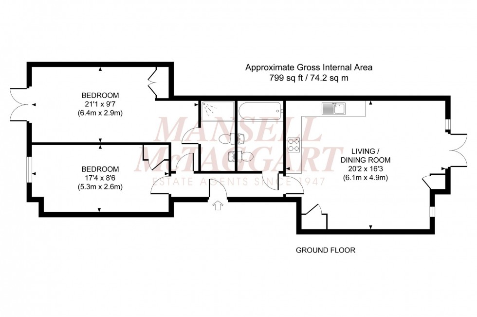 Floorplan for Elizabeth Court, Burgess Hill, RH15