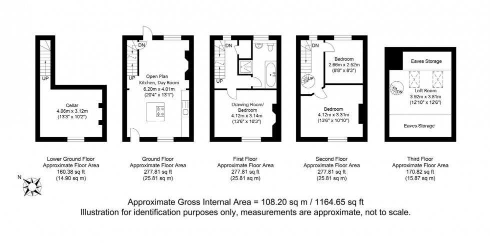 Floorplan for Waterloo Place, Lewes, BN7