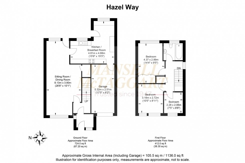 Floorplan for Hazel Way, Crawley Down, RH10