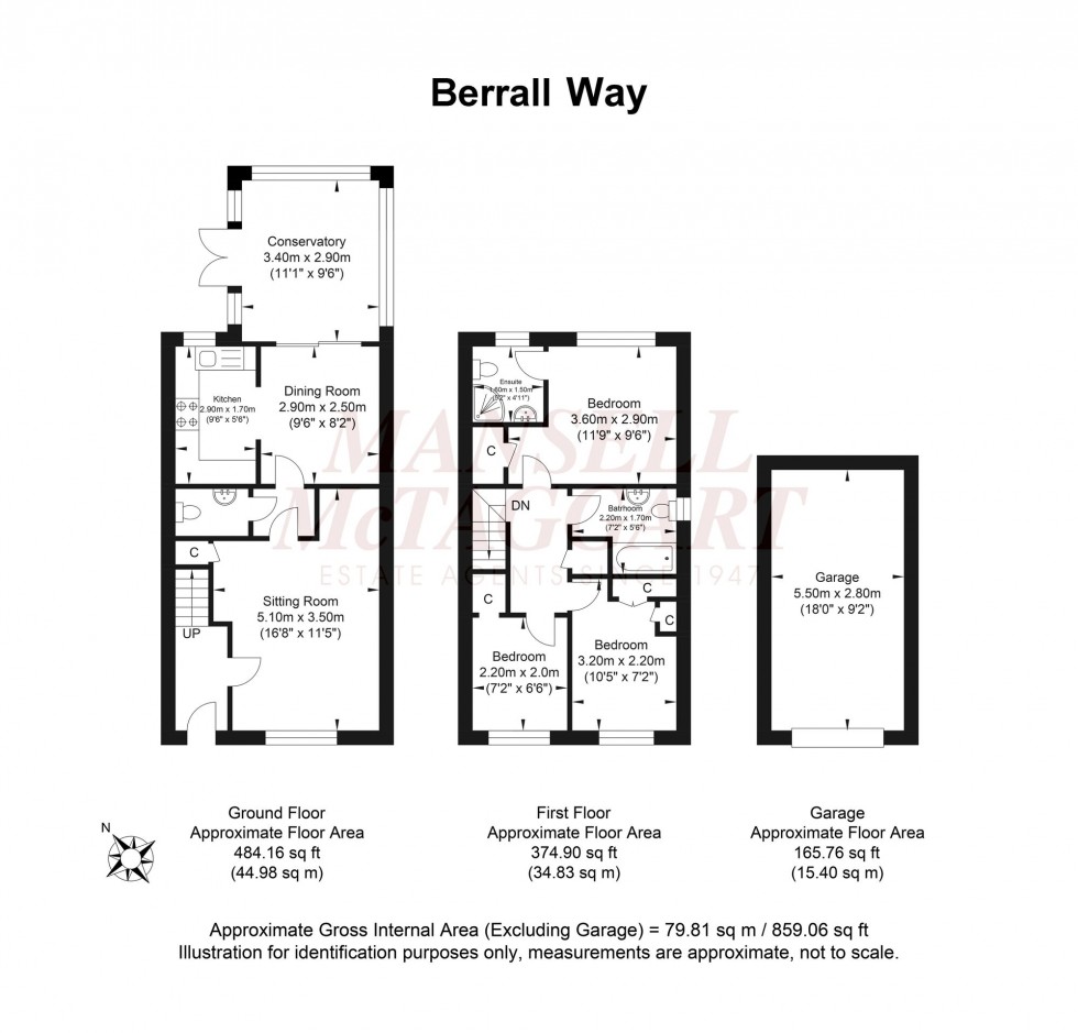 Floorplan for Berrall Way, Billingshurst, RH14