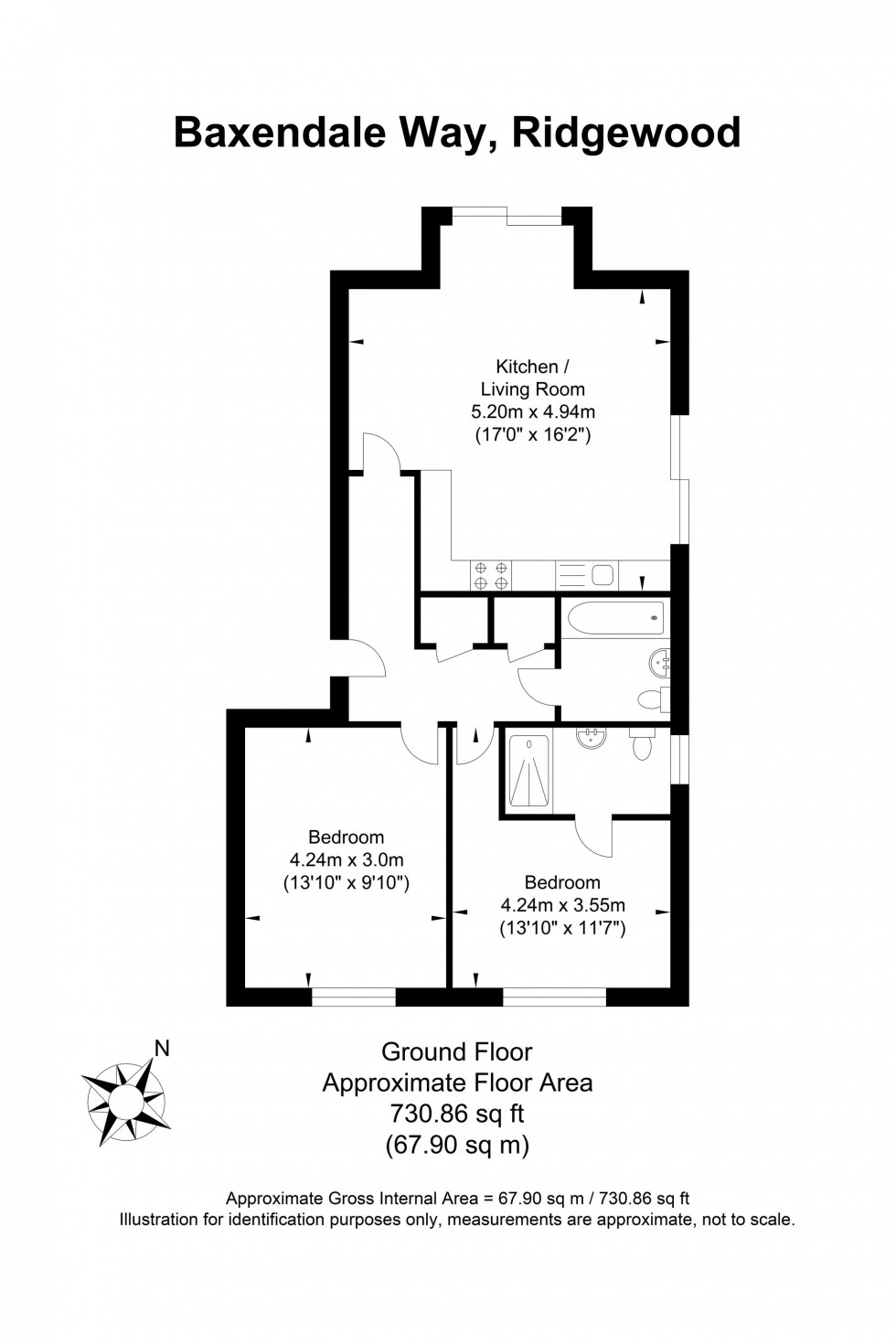 Floorplan for Baxendale Way, Uckfield, TN22